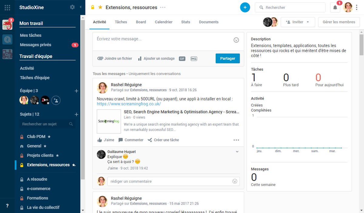 RashelMedia's tweet photo. Ce matin, je fais une présentation d'#Azendoo, mon #application préférée pour travailler en équipe. "C'est un melange de plein d'applications" me dit qq'un. "Oui, sauf que tt est au même endroit et ça t’évite de chercher partout : agenda, taches, documents .." #collaboratif https://t.co/aLnPewFDqL