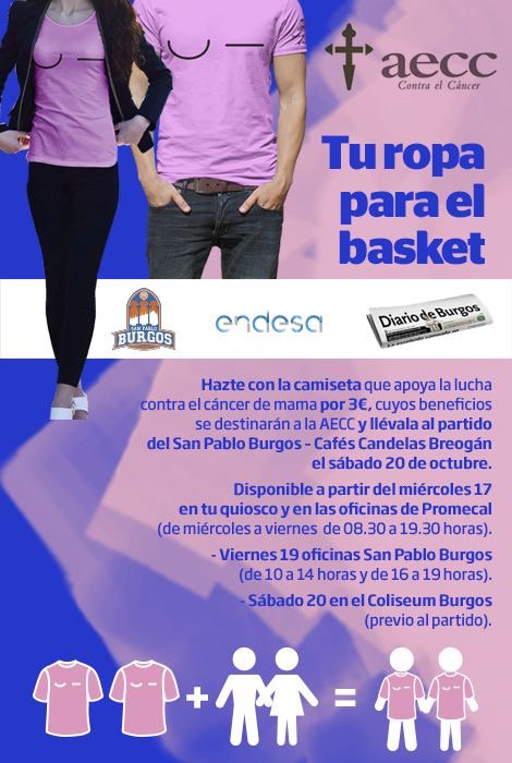 Vamos a sortear una de estas camisetas firmada por toda la plantilla del <a href="/SanPabloBurgos/">Recoletas Salud San Pablo Burgos</a>.

¿La quieres?

🔹Haz RT 🔃 este tuit
🔹Síguenos (@aecc_burgos)

Tienes hasta el 20/10/2018 18:00h 

#ContigoDamosLaCara