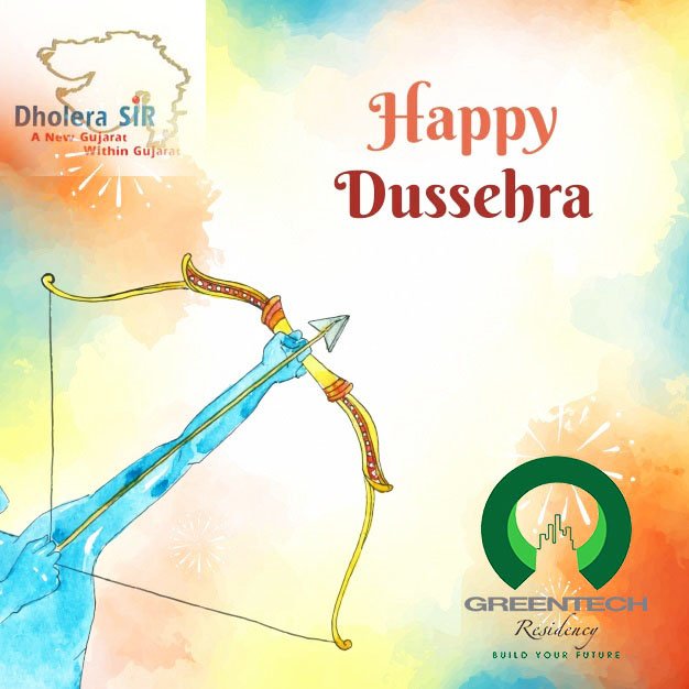 Happy #Dussehra #India #Customs #Traditions  #SmartCity #Dholera #DefenceHub #IndianDefence #Innovation #Pride #DholeraDefenceHub  #DholeraInternationalAirport #InvestmentInLand #WorldClassInfrastructure #BestInvestment #GreenTechResidency #GreenTech #DMIC #DSIR #PlotsInDholera