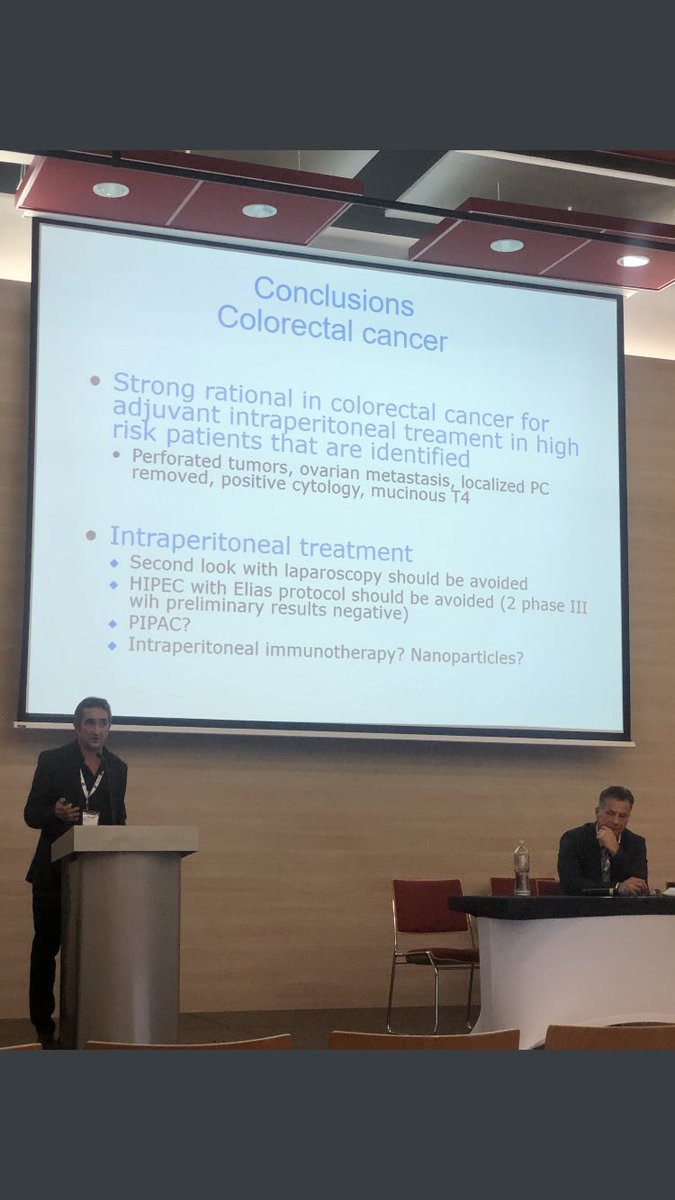 DeliaCortesGuir's tweet photo. @LuisSanchezGlln @GarciaOlmoD @AECP_FAECP @jgseptiem @frasson_matt @coloproctoaec @aecformacion @GianlucaPellino @VVigorita @cascalescirugia En Francia mantienen second-look en alto riesgo: implantes peritumorales, tumor perforado, metástasis ovaricas: Prof. Glehen la semana pasada en Budapest #ESSO38 Ensayos como #HIPECT4 y #COLOPEC2 estudian otras estrategias de profilaxis y seguimiento @alarjosan @me4_so @GECOP_ https://t.co/Wl0gmZLFVw