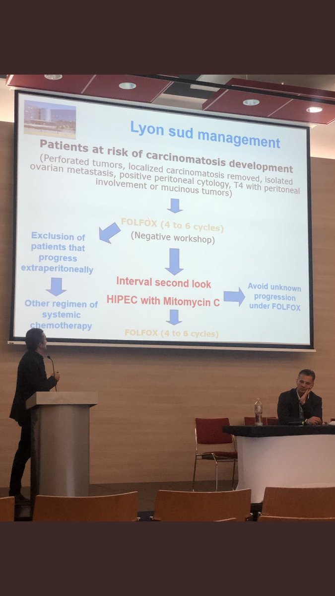 DeliaCortesGuir's tweet photo. @LuisSanchezGlln @GarciaOlmoD @AECP_FAECP @jgseptiem @frasson_matt @coloproctoaec @aecformacion @GianlucaPellino @VVigorita @cascalescirugia En Francia mantienen second-look en alto riesgo: implantes peritumorales, tumor perforado, metástasis ovaricas: Prof. Glehen la semana pasada en Budapest #ESSO38 Ensayos como #HIPECT4 y #COLOPEC2 estudian otras estrategias de profilaxis y seguimiento @alarjosan @me4_so @GECOP_ https://t.co/Wl0gmZLFVw