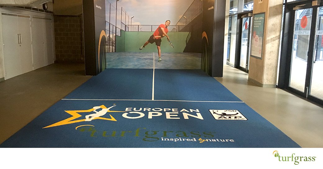 BeaulieuGroup's tweet photo. #Turfgrass provided the Lotto Arena in Antwerp with a special Customgrass padel playing field in view of #EuropeanOpen, Belgium's biggest tennis tournament. Visit the Lotto Arena for a padel match and discover the many possibilities of #Customgrass. https://t.co/0KTwdJMvl9 https://t.co/WC4tDK2GC1