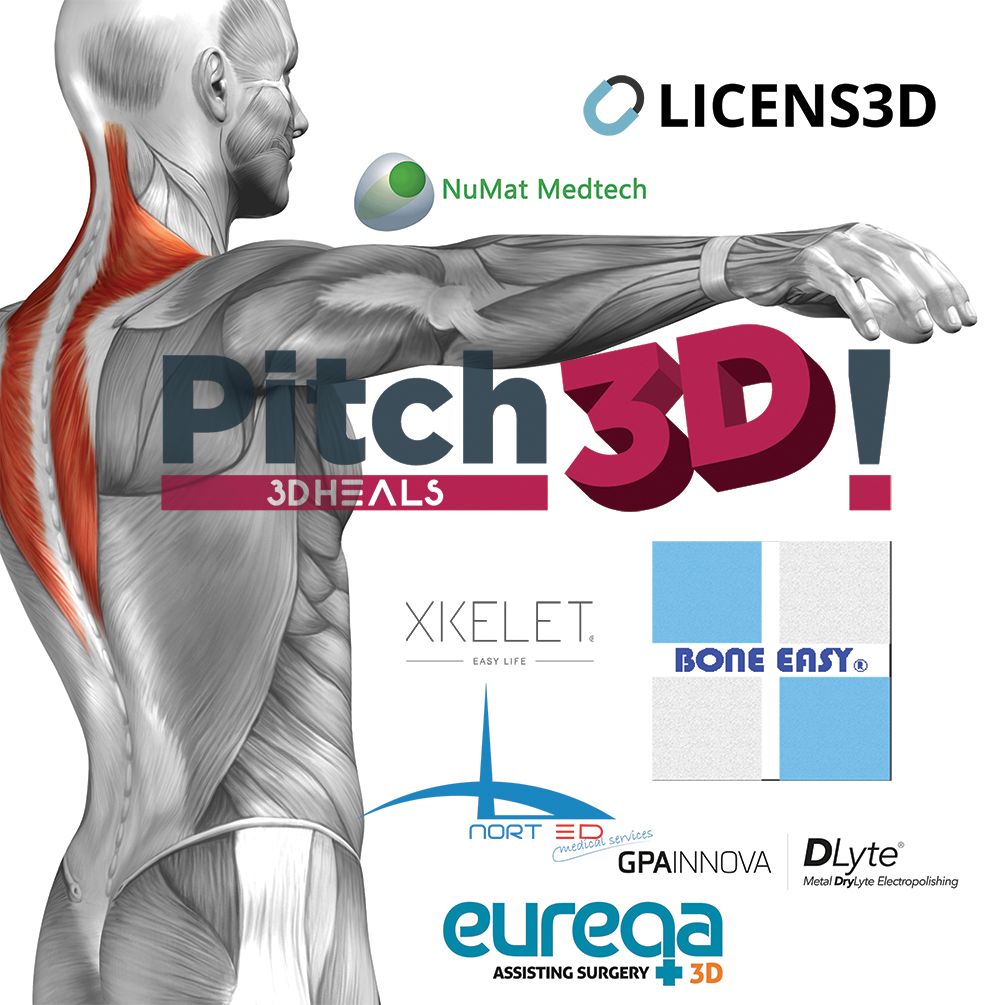 Results of the <a href="/3dheals/">3DHEALS</a> Barcelona #Pitch3D Competition: 

1st place: <a href="/Licens3D/">LICENS3D</a>
2nd place: Numat Medtech 
3rd place: Dlyte/GPA Innova 

Congratulations to all the participants!

#Healthcare #In3dustry