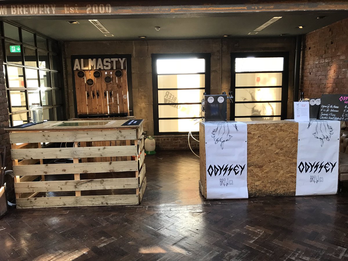 And we’re ready to go! <a href="/CraftBeerCall/">Craft Beer Calling</a> prep done. We’re prime position between the main entrance and the brewery tap with our good friends <a href="/Odysseybrewco/">Odyssey Brew Co</a>