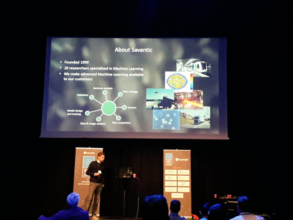 NDSMLSummit's tweet photo. New #DeepLearning and #MachineLearning models open up for new business - @COrsholm from @AbSavantic on Applied Data Science Stage. #NordicDataScience https://t.co/fL2hIbpK34