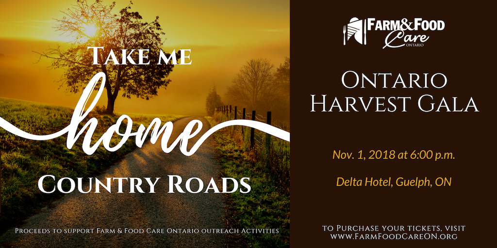 FarmFoodCareON's tweet photo. Do you have your ticket for our 2018 Ontario Harvest Gala on November 1? Tickets are still available at https://t.co/77yk05DRG5 until October 28 with proceeds going to support Farm & Food Care Ontario outreach activities. #FFC18 https://t.co/XhjWnXjqIv
