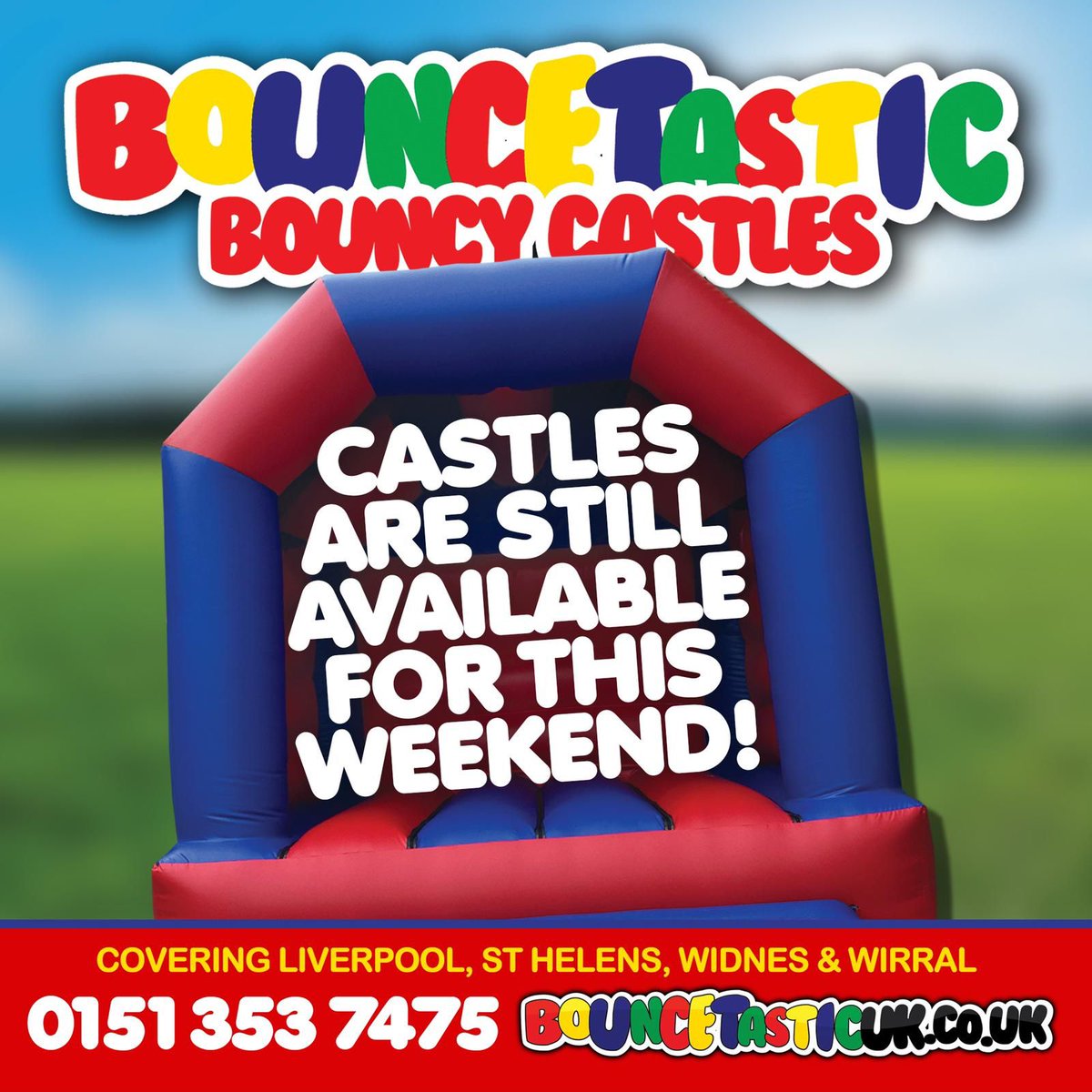 BouncetasticLPL's tweet photo. Still plenty of Castles left for this weekend 

0151 353 7475 https://t.co/j2GNMuXs5U