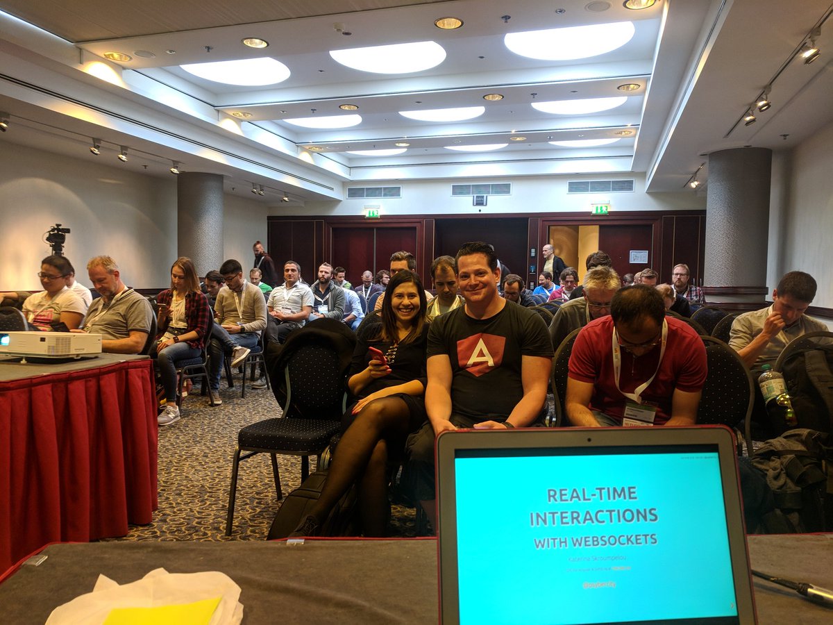 psybercity's tweet photo. Just finished my talk! Front seat reserved for @sherrrylst @webdave_de @mashhoodr #ijs18 https://t.co/3if9H5igLT