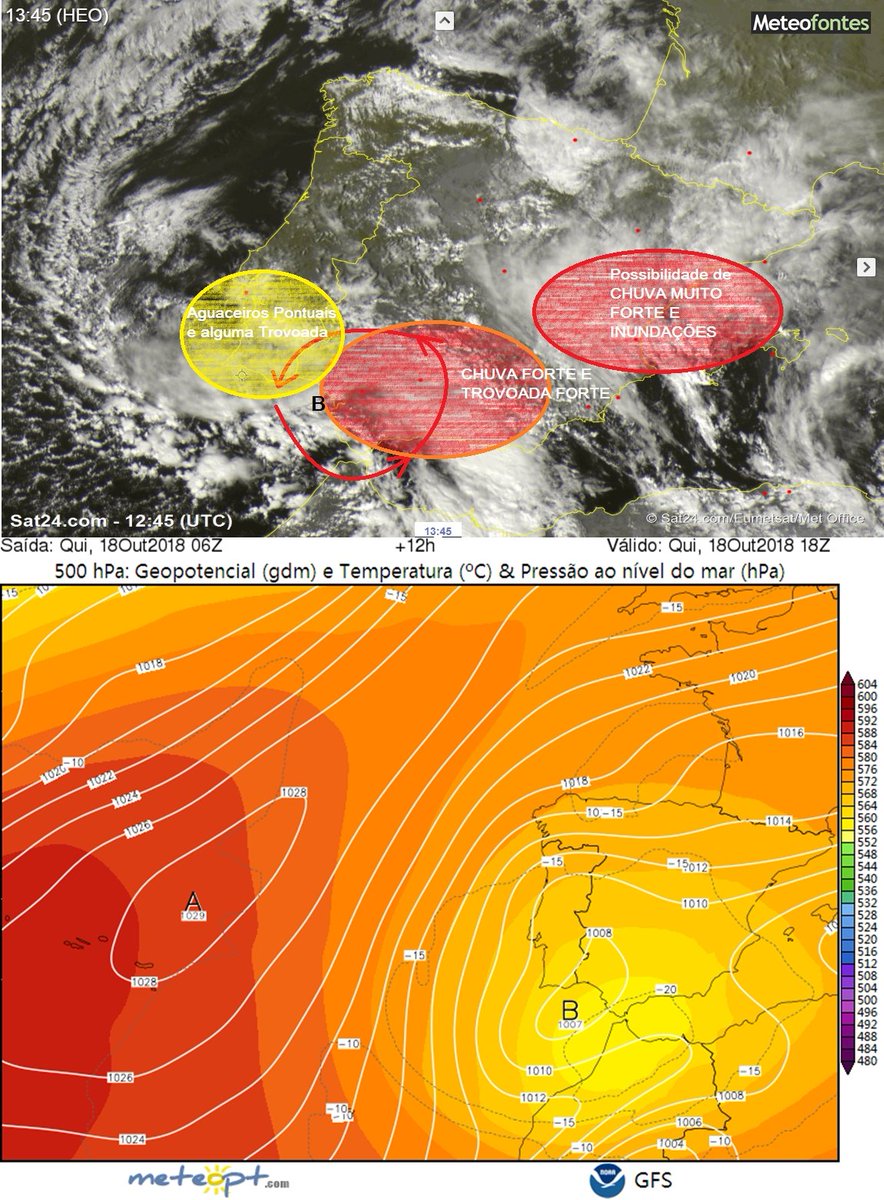 Meteofontes's tweet photo. #Tempestades em #Espanha não deverão afectar o Continente com a mesma intensidade. Situação a acompanhar! Mais detalhes: https://t.co/RWBuObEmOY https://t.co/EaZSaudAbW