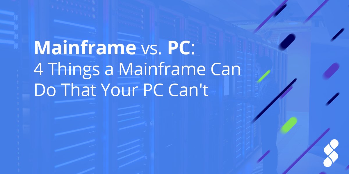 PreciselyData's tweet photo. #Mainframes can do things that other computers can't. To understand how valuable they still are, take a look at the differences between #mainframe and #PC. https://t.co/jLBPt6TeMb https://t.co/3c65W2qauq