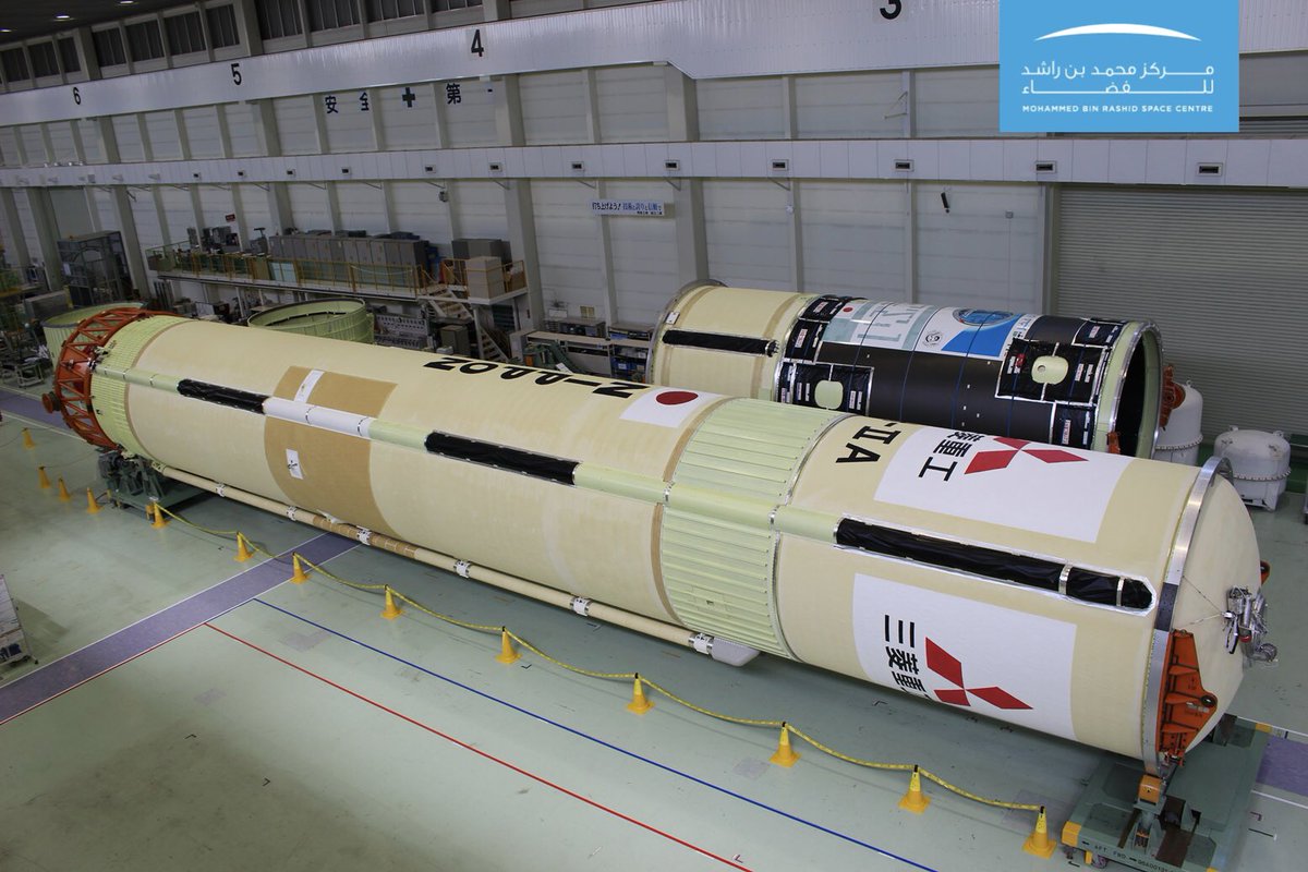 MBRSpaceCentre's tweet photo. الصاروخ (H-IIA) في شركة ميتسوبيشي للصناعات الثقيلة الذي سيطلق #خليفة_سات إلى مداره بعد 11 يوماً. https://t.co/eNo6VVwHRL