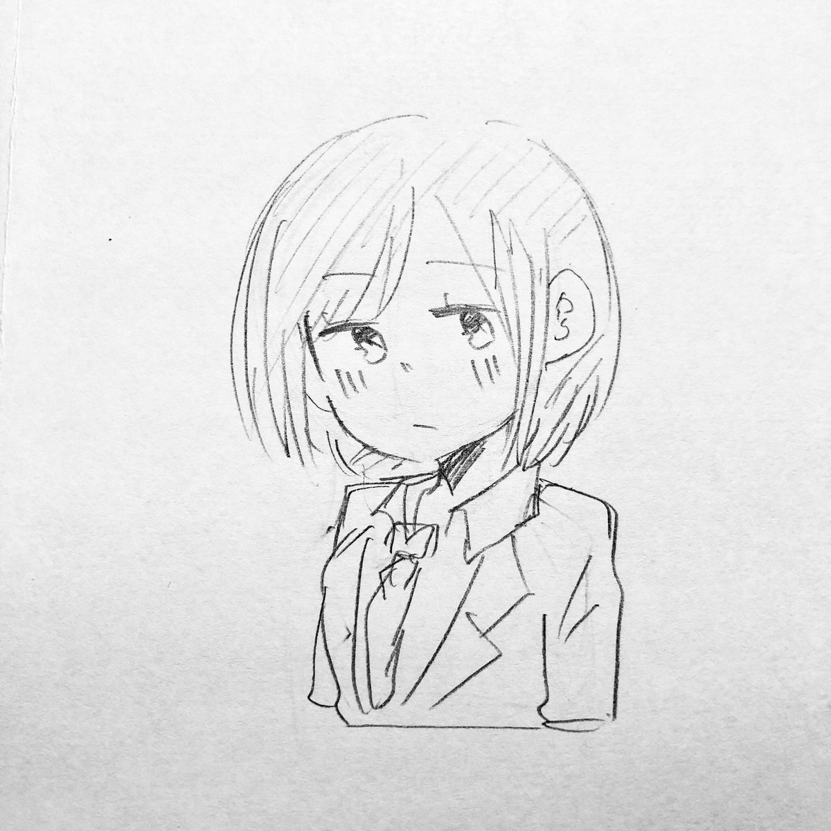 あの例のかわいいとかっこいいを描くってやつ、三竹さんでやってみたけど、かっこいいので描くのはアホほどパワーがいる