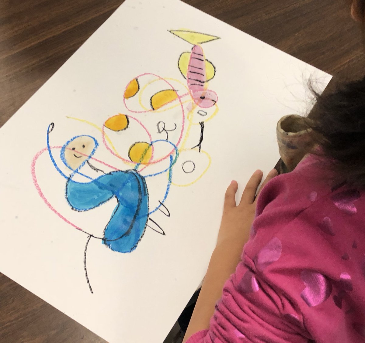 creativity_hive's tweet photo. #AutomaticDrawings inspired by Andre Masson #surrealist #subconsciousMind in 2nd grade with Miss Adams #HowWeExpressOurselves #ColorAndEmotion @rrisdart #k12artchat https://t.co/z53jBkX5Hd