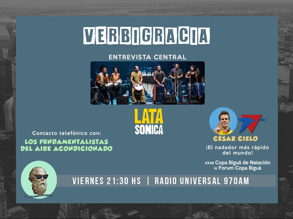 verbigraciaok's tweet photo. ¿Qué tenés que hacer el viernes 21:30?
¡Pone @Universal970 que tenemos un programón! Recibimos a @LATASONICA , también hablaremos con la banda del @inDIOSolariROCK y estaremos presente en @BiguaOnline en el lanzamiento de la Copa y el Forum a cargo de @CesarCielo y mucho más... https://t.co/8b1uKjtYYq