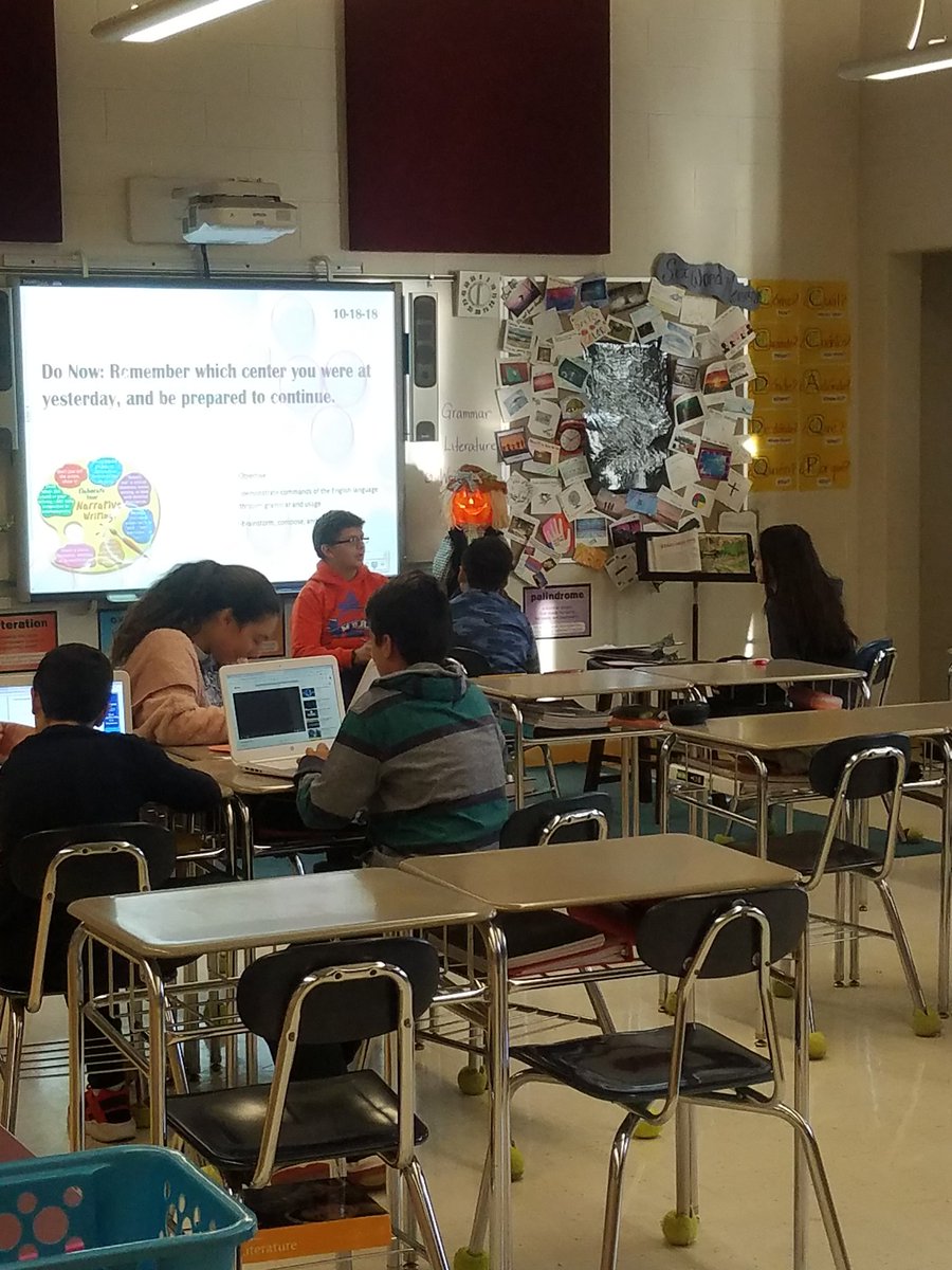 CGMMSPRINCIPAL's tweet photo. 7th grade student engagement/collaborative learning via ELA stations #WeAreCedarGrove #CGmmsInnovation See the following benefits for teaching with stations suitable for any level! https://t.co/Yhaory3Pe2 https://t.co/bSrtkibI94
