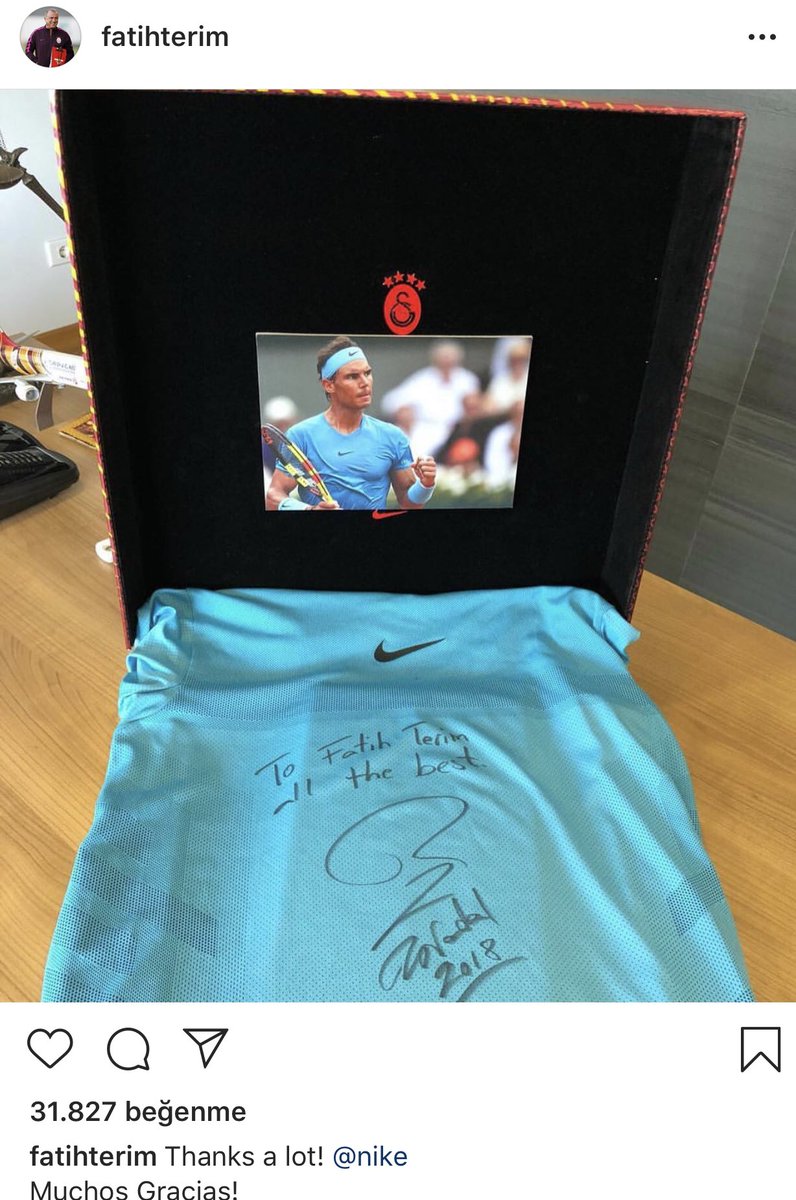 demarkesports's tweet photo. Rafael Nadal’dan Fatih Terim’e hediye https://t.co/bQAcrmwyCg