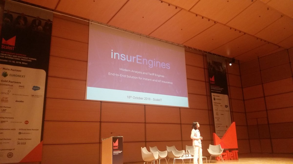 ScaIeIT's tweet photo. the last company presentation of the session: @Insoore @OvalMoney @insurengines #ScaleIT18 #milano https://t.co/JPKRzrTuA2