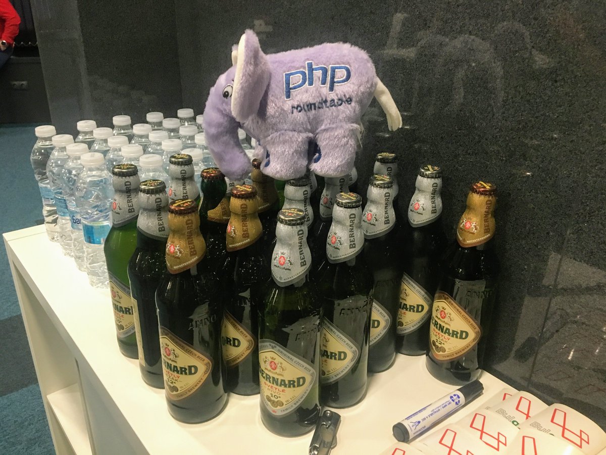 LaravelBG's tweet image. Yesterday&apos;s meetup was awesome. We want to thank @mkosturkov for the interesting talk and @MentorMate for being such a wonderful host. @PHPRoundtable Тhanks to you, one man has a new #elePHPant pet! :)