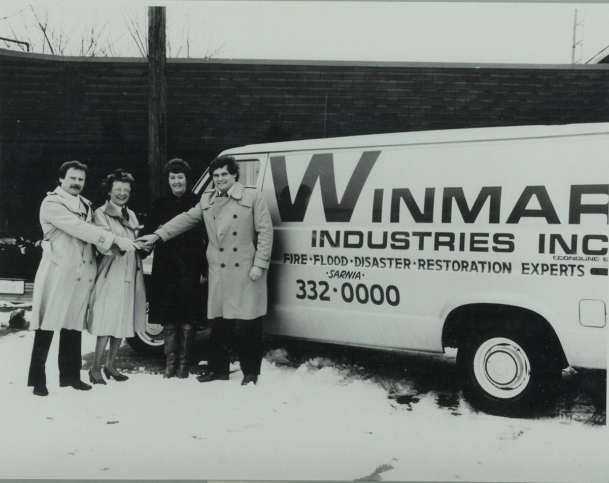 Throw Back Thursday! Our WINMAR® Co-Founders, John White and Paul Wormith and their mothers Winifred &amp; Margaret. Now, 41 years later with over 92 franchises across Canada and 1,500 employees, we are coming through for you! #throwbackthursday #WINMAR #proudlycanadian
