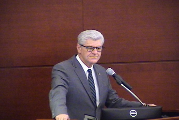 MSPublicUniv's tweet photo. Governor @PhilBryantMS speaking at a celebration marking the first year of the #Complete2Compete . https://t.co/x5MLkL7F9l