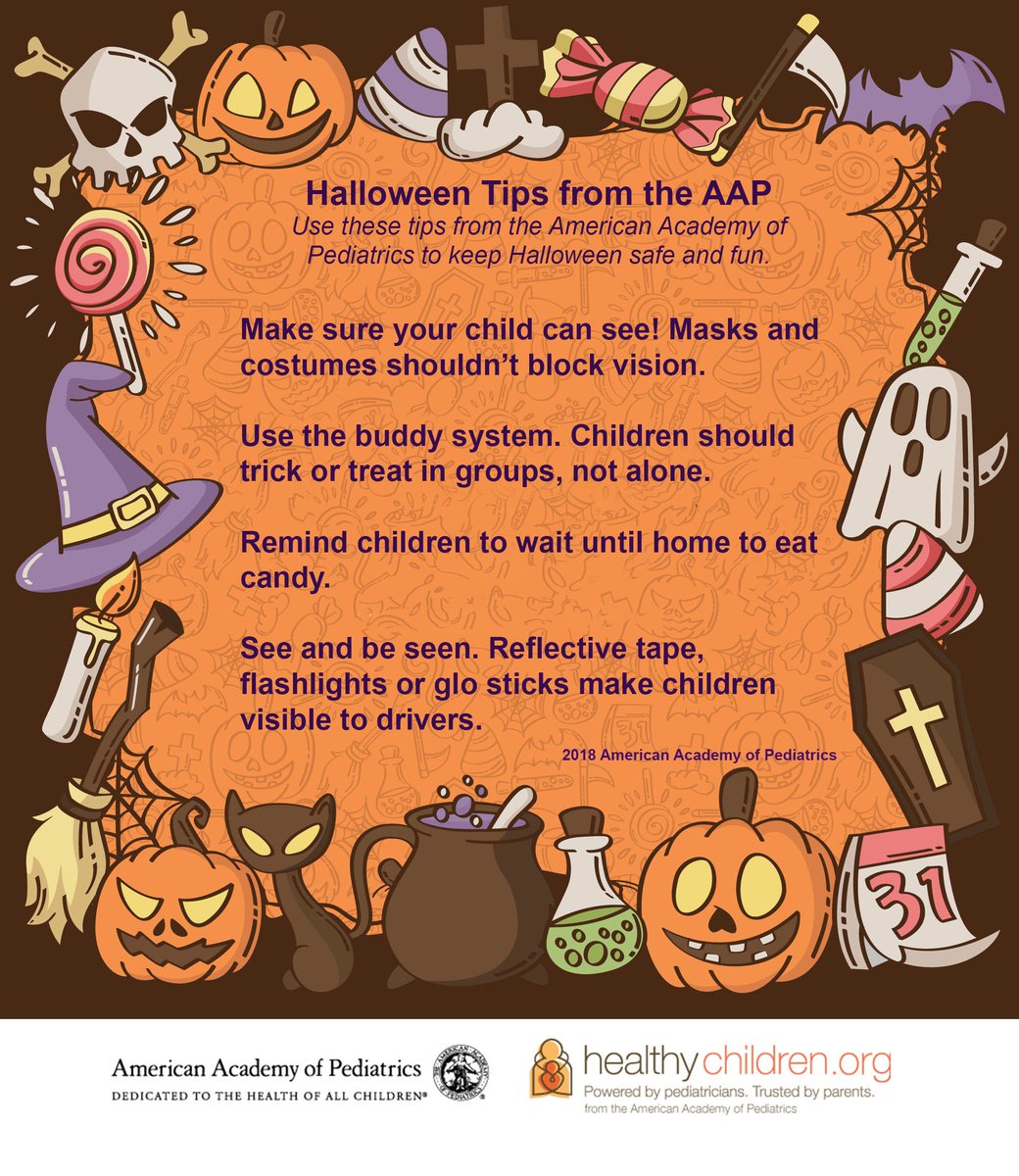 growupsafe's tweet photo. RT @AmerAcadPeds: Make sure Halloween's frights stay festive and don't involve a medical emergency with these helpful tips. https://t.co/DAieSP6RD4 https://t.co/uYtGhKetq8