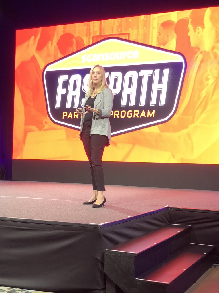 ScanSourceComm's tweet image. “We’re transforming our programs to be both specialized and focused with our complete #FastPath offering, combining launching, lifecycle, momentum, and accelerating services to move your business forward.” VP @ansleyhoke #1Comm2018 #PartnerPrograms #scansource