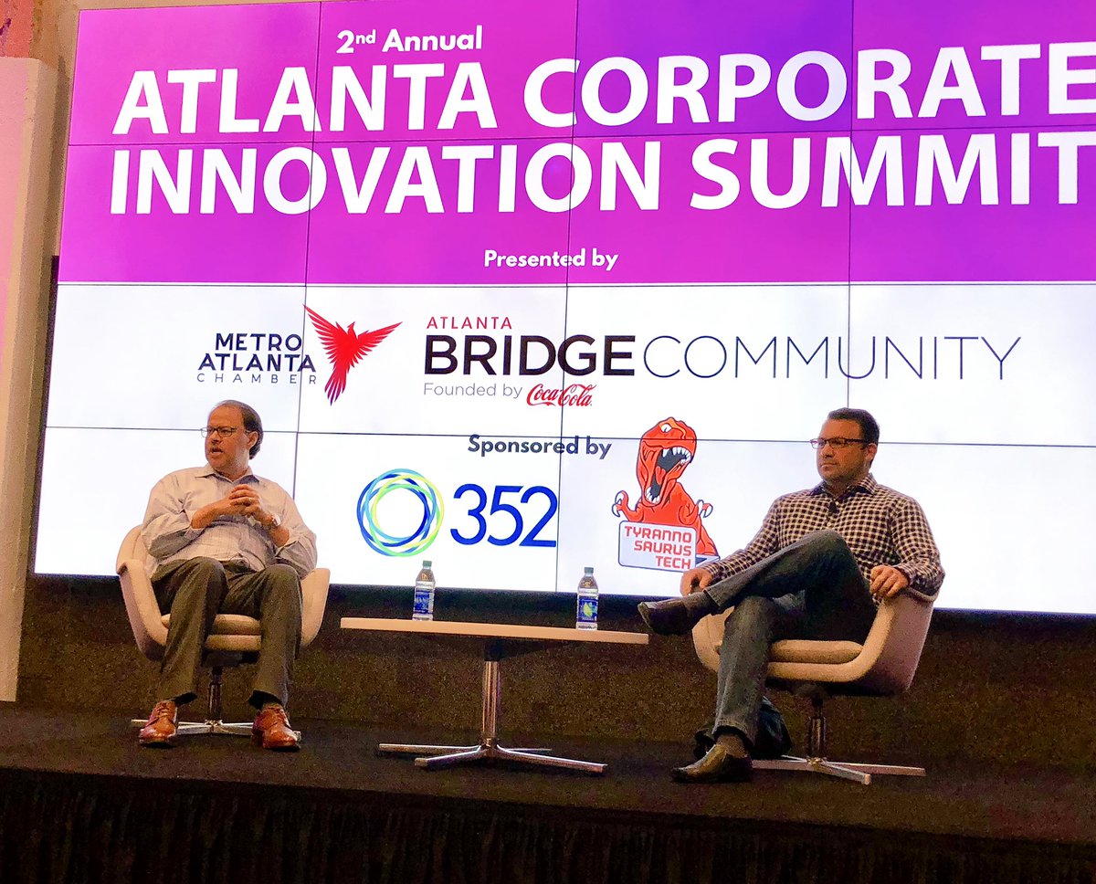 Roadie's tweet photo. Gonna be a great morning here at the ATL @GatheringSpots for #ATLStartupWeek! Our very own @marcgorlin joins @alexginnovation to talk about how startups can partner with corporations to scale and grow together. https://t.co/hCNCrjxJzv