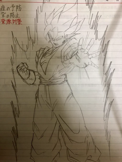 今日は絵を描かないと思うので授業中の落描きあげときます。 
