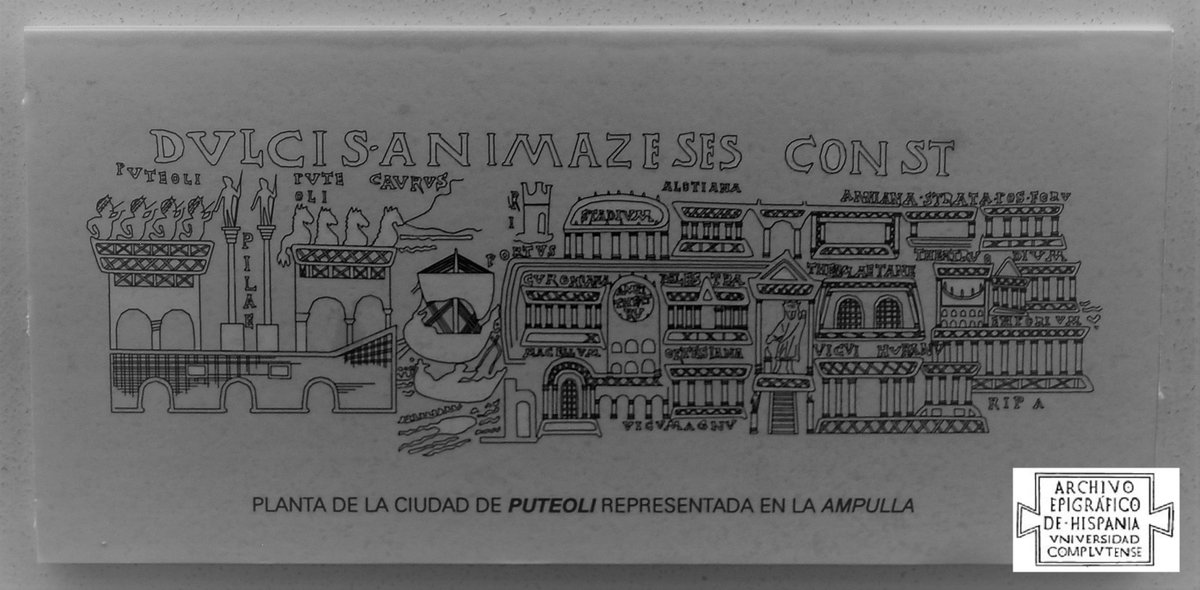 UCM_AEH's tweet photo. Subimos nuestra primera #InscripcióndelaSemana con esta maravilla de ampulla de vidrio incoloro emeritense cuyas ligeras incisiones recrean una ciudad alzada más allá del muelle. ¿Os atrevéis a traducirlo?
(Solución: el jueves que viene).
Foto: David Sevillano. https://t.co/Y81vUBywwy
