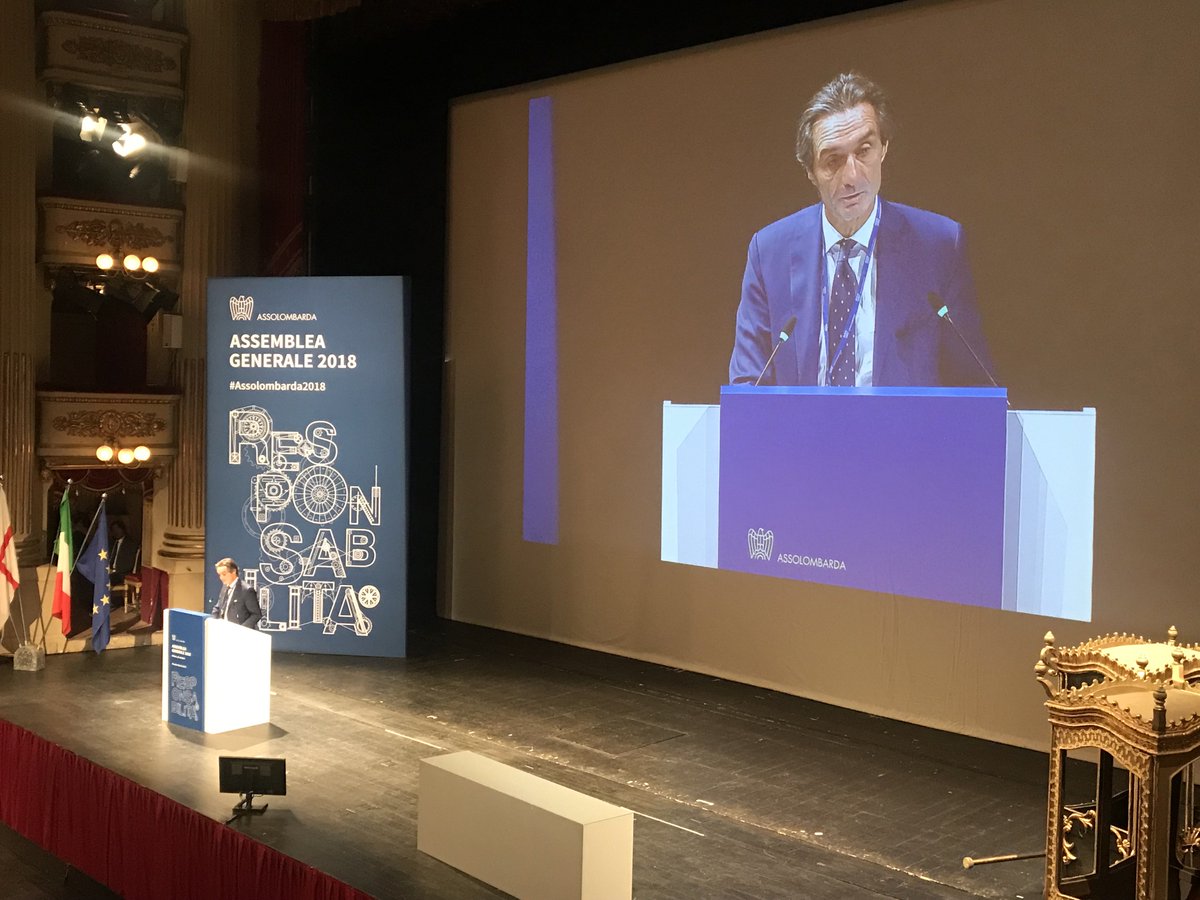 CareerPathsLive's tweet photo. “Noi siamo responsabili di ciò che saremo. E l’Italia che sarà vive oggi. Nella nostra voglia di realizzarla. Perché la nostra è La Responsabilità del Futuro.
Grazie @Assolombarda @BeppeSala @FontanaPres @CarloBonomi_ 
Giovanni Tria, Vincenzo Boccia
#Assolombarda2018 https://t.co/Kjb6iFCGiO