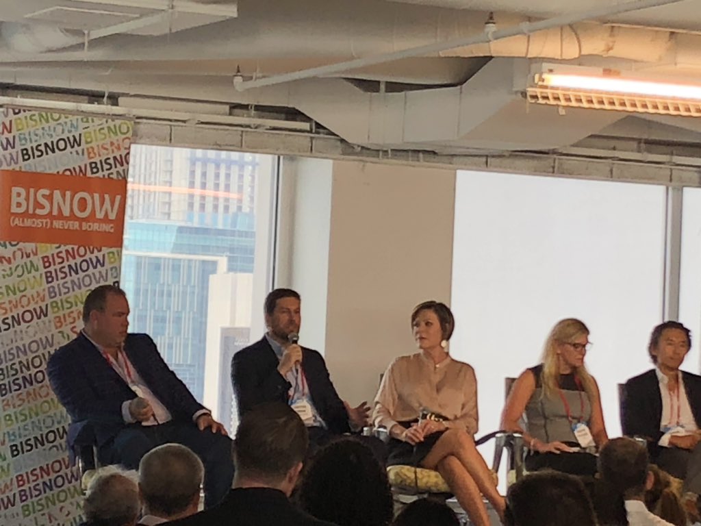 graceturiano's tweet photo. .@eastendcapital Jonathon Yormak talks Class A office during @BisnowMiami panel at the newly renovated 100 Biscayne. https://t.co/lQhkOLa9h9