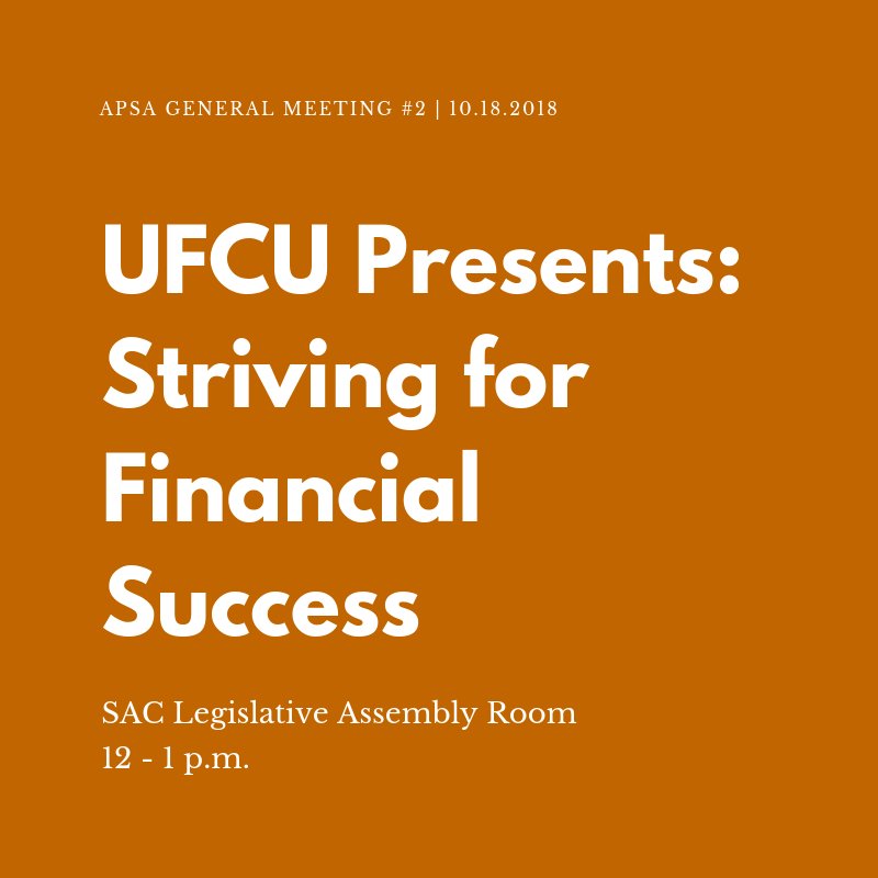 UTAPSA's tweet image. @UTAPSA members new and existing, don't forget today's financial wellness seminar hosted by @UFCU! #utaustin #networking #stayintheknow