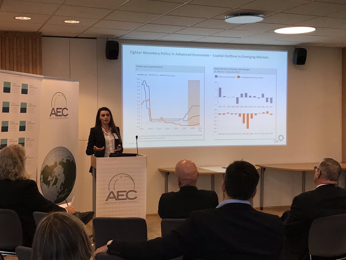 Rederiforbundet's tweet photo. Asdis Kristjansdottir, Head of Economic Division of Business Iceland, opening #ArcticBizSummit in #Reykjavik #trade #protectionism #Arcticdevelopment @ArcticEcom https://t.co/GPpw1qcluT