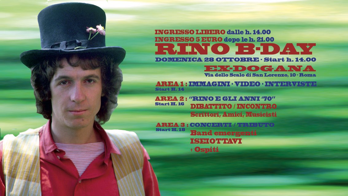iseiottavi's tweet photo. DOM.28OTT.-EXDOGANA-ROMA #INVITO #CONCERTO #tributo #rinogaetano #musica #italiana #cantautori #gianna #bertafilava #roma #mailcieloèsemprepiùblu #miofratelloèfigliounico #spendispandieffendi #eiocisto #sfiorivanoleviole #nuntereggaepiù #iseiottavi #iseiottaviband https://t.co/OWunBqngQc