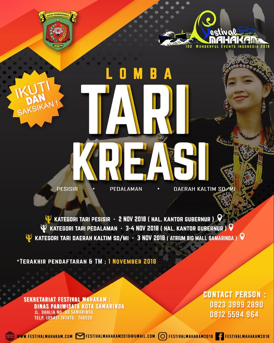 Nathan_Frozz's tweet photo. Lomba tari kreasi 
#PesonaFestivalMahakam 
#DinasPariwisataSamarinda
#FestivalMahakam https://t.co/QLrchj6ihk