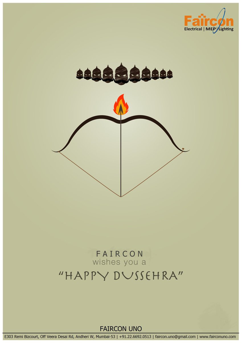 FairconUno's tweet photo. Wishing everyone a Happy Dussehra from the Team at Faircon!

#Faircon #FairconMEP #FairconUno #Dussehra #happydussehra #greetings https://t.co/TztCBb1eDw
