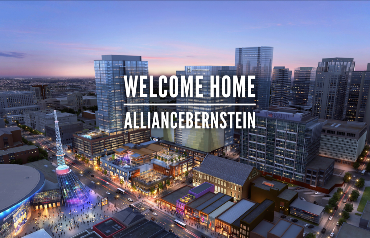 FifthandB's tweet photo. We're thrilled to announce that leading investment firm AllianceBernstein will officially anchor its global headquarters at Fifth+B: https://t.co/x1oh4wBTCa
@AB_insights #WelcomeHomeAB #ABinNashville #AllianceBernstein #FifthandB #501Commerce #Nashville #NashvilleNews https://t.co/e33lDHD3R6
