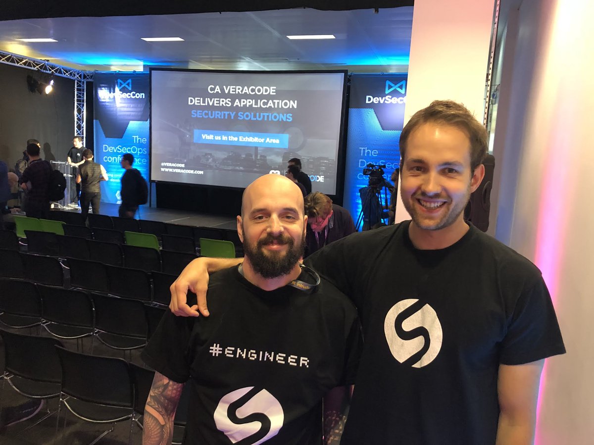 sherpany's tweet photo. Knowledge updates are constant in the life of Sherpany’s teams. Today, André Carpinteiro, DevOps, and @marc_walzer , Security and Data Protection Officer are at the DevSecCon, in London, a conference dedicated to the practice of building #security into development processes. https://t.co/e7YGxPiBLd