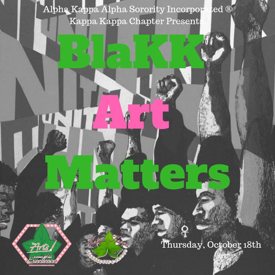 Join the Kappa Kappa chapter of Alpha Kappa Alpha Sorority, Inc. TODAY as  we learn about the arts and play an interactive game centered around the Harlem Renaissance! Student Union 11am-2pm @aka_uac #TheArts! 🎨