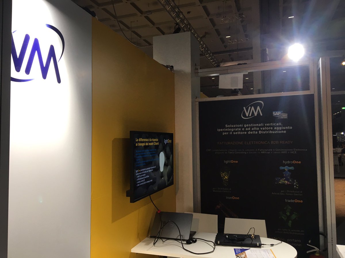 VMSistemi's tweet photo. Oggi siamo a #SAPNOW2018 con le nostre soluzioni verticali per i mercati della Distribuzione basate su @SAPBusinessOne https://t.co/CaLX6PlLHK