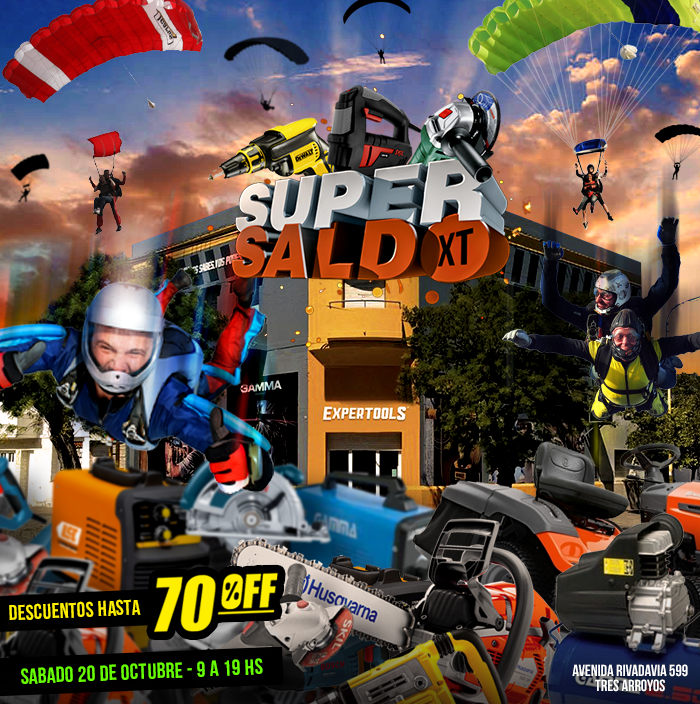 expertoolsxt's tweet image. 🔥Se viene un Nuevo #SuperSaldoXT🔥
🗓️Sábado 20 de Octubre de 9 a 19hs.
📍Av. Rivadavia 599. Tres Arroyos.
Enorme cantidad de Máquinas y Herramientas con detalles mínimos.
😲DESCUENTOS Impresionantes de hasta 70%😲
👉Descuentos sólo en EFECTIVO.