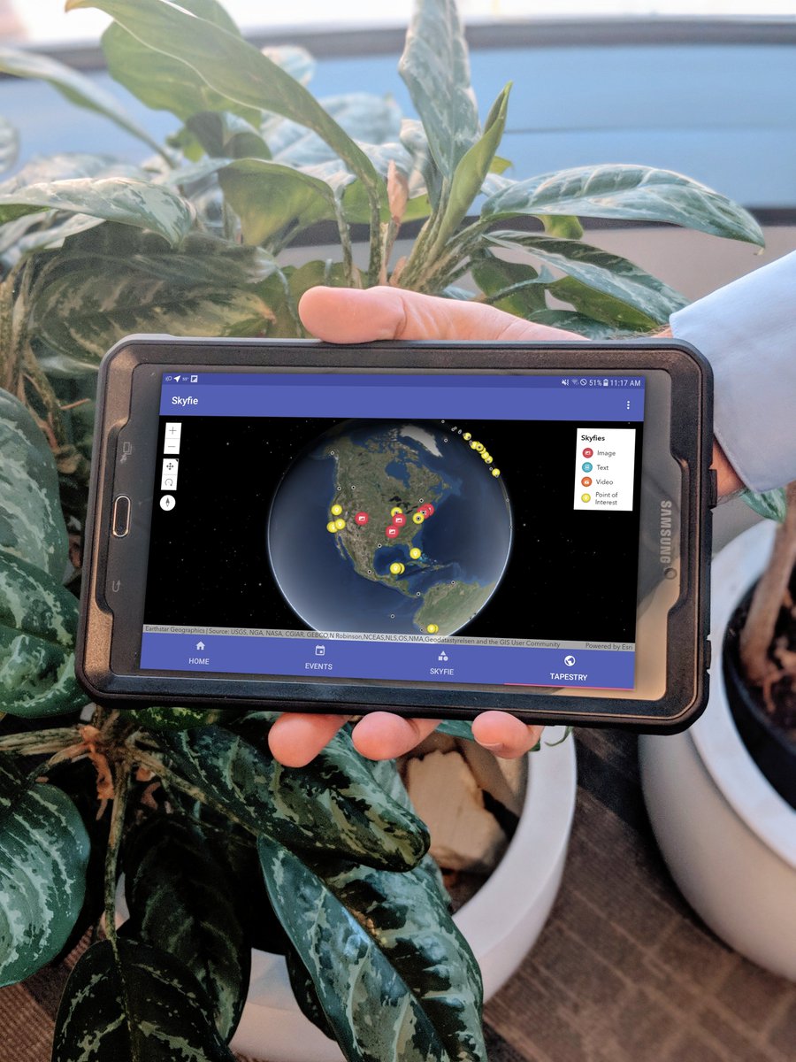 blueraster's tweet photo. Working with @maejemison, we helped develop the Sky Tapestry #3D Globe for today's Look Up event. Download #Skyfie, look up for inspiration, and share your creations today!  https://t.co/uDVBXQbY73 #LookUpTogether #lookuponesky https://t.co/4ZBc7yTj80