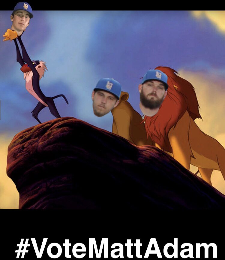 LaneyBucsBSB's tweet photo. It’s the Cirlcle of Life. #VoteForMatt #LaneyHOCO #3OnTheField #2FirstNames #1Vote #WhatsThatSmell https://t.co/JhLgP2OZeR