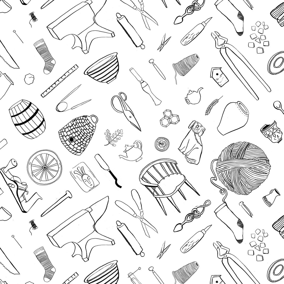 SarahEdmondsArt's tweet image. Today is a VERY exciting day as the new @StFagans_Museum is unveiled! I had the pleasure of illustrating the interiors of the #Gweithdy gallery. For now, here are a few sneak peeks - also spotted on @BBCWalesToday. Can't wait to visit! #creuhanes #makinghistory