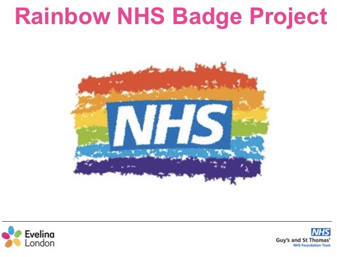 RainbowNHSBadge's tweet image. October 2018 update for @EvelinaLondon @RainbowNHSBadge project...

Delighted to say we started giving 🏳️‍🌈badges out to Evelina London Children’s Hospital and community staff last week. 

We’ve had a really enthusiastically positive initial response! 

@nhs 🏳️‍🌈