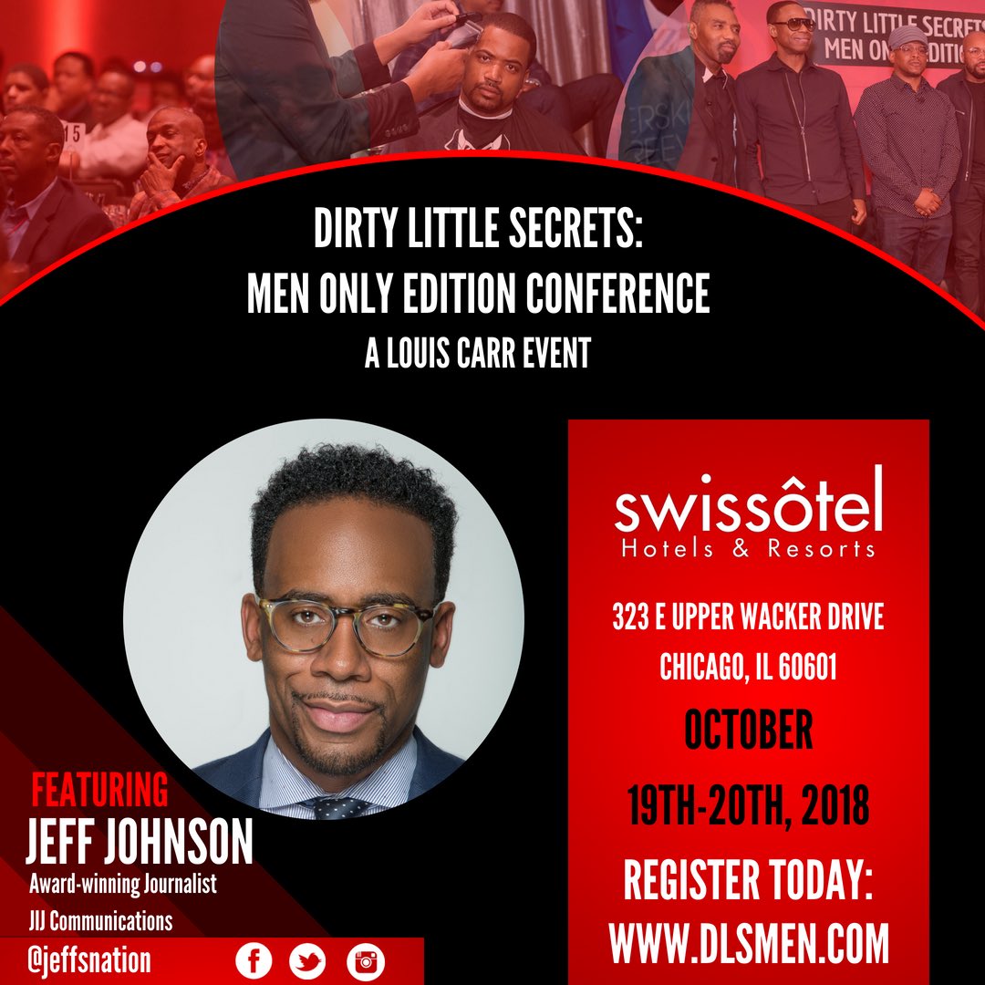 Looking forward to having @jeffsnation join us this year at the #DLSMen conference! He’s excited to share his wide breadth of knowledge in both the journalism and entertainment industry! Have you registered yet? 🙏🏾

#Investinyourself #DLSMen #DLSMenConf18  #Conference