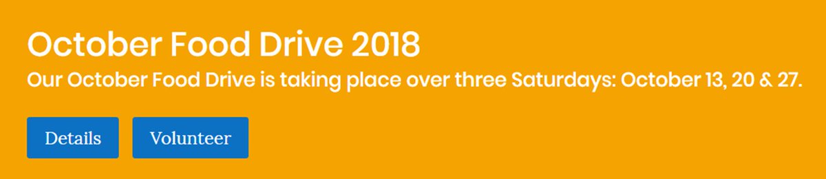 It's not too late to volunteer for our October Food Drive over the next 2 Saturdays. Visit trentonfoodbank.ca for details!
