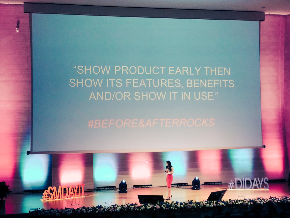 leonardofavuzzi's tweet photo. Show product early then show its features @SMDAYIT #didays #smdayit @Loreal @uniiulm https://t.co/qFkZmDgQAo
