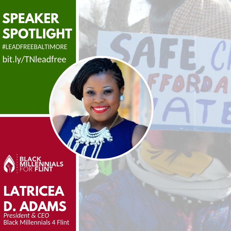 ThursdayNtwk's tweet photo. Today we'll be showcasing some of Baltimore's most powerful leaders fighting the the good fight for a #LeadFreeBaltimore.  LaTricea Adams and Dr. Lawrence Brown will present during Sunday's seminar on the water crisis not only in Baltimore but other communities of color. https://t.co/QBUUe43Pzs