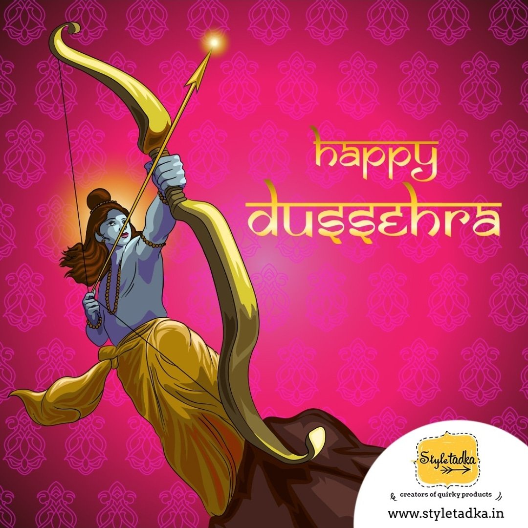 styletadka1's tweet photo. Dussehra signifies the victory of good over evil. May all the evils in and around you vanish by the virtue of the goodness in and around you. 
Team Styletadka wishes you all a very Happy Dussehra! 
 #Dussehra #IndianFestival #styletadka https://t.co/b2BH77OfgU